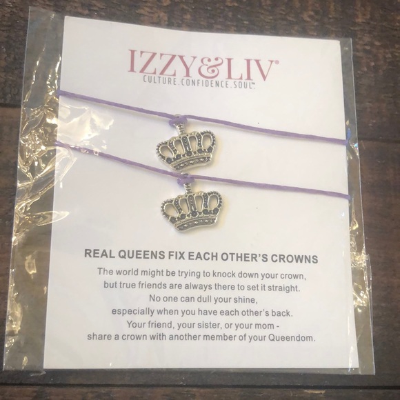 Izzy $ Liv queen crown string bracelets new - Picture 1 of 2